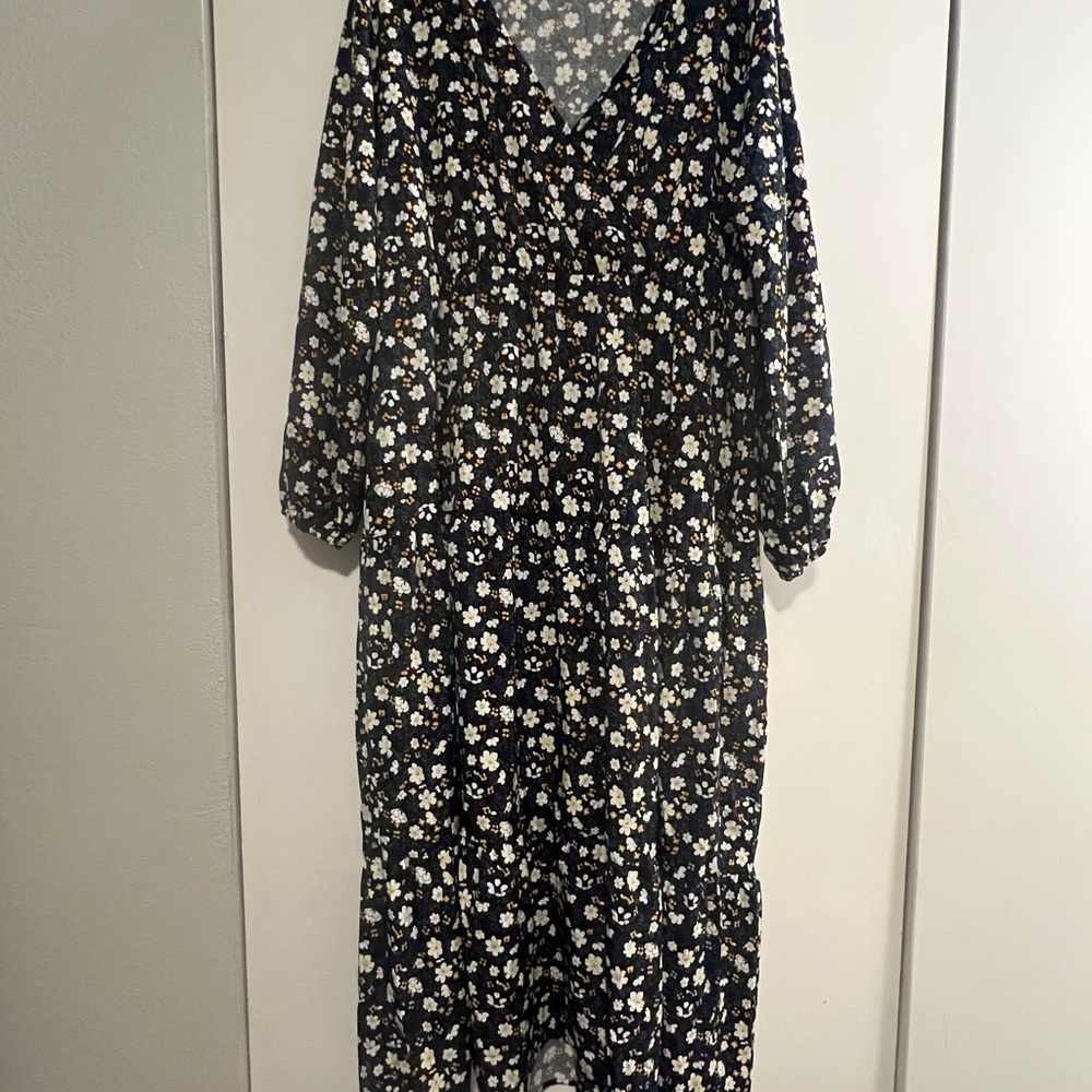 Floral Black Dress